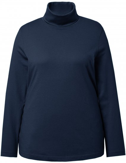 Ulla Popken Basic Long Sleeve Slim Fit Turtleneck Navy Blue - Hettegensere og collegegensere - 