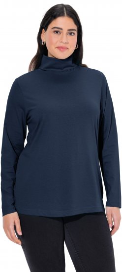 Ulla Popken Basic Long Sleeve Slim Fit Turtleneck Navy Blue - Hettegensere og collegegensere - 