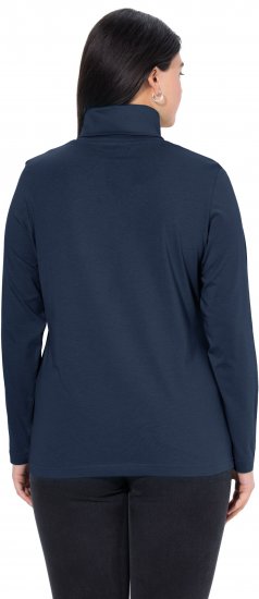 Ulla Popken Basic Long Sleeve Slim Fit Turtleneck Navy Blue - Hettegensere og collegegensere - 