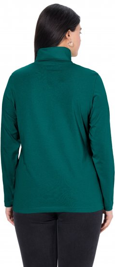Ulla Popken Basic Long Sleeve Slim Fit Turtleneck Teal Green - Hettegensere og collegegensere - Myke gensere, hettegensere og strikk