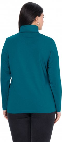 Ulla Popken Basic Long Sleeve Slim Fit Turtleneck Cerulean - Hettegensere og collegegensere - 