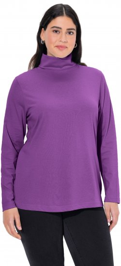 Ulla Popken Basic Long Sleeve Slim Fit Turtleneck Purple - Hettegensere og collegegensere - 