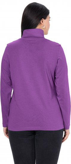 Ulla Popken Basic Long Sleeve Slim Fit Turtleneck Purple - Hettegensere og collegegensere - 