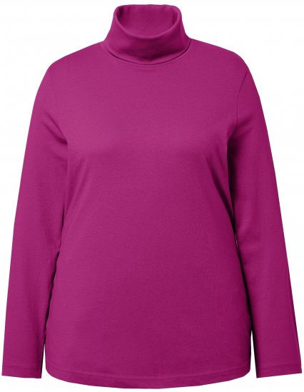 Ulla Popken Basic Long Sleeve Slim Fit Turtleneck Berry - Hettegensere og collegegensere - 