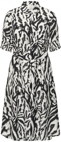 Kaffe Curve Alia Shirt Dress Black Chalk Animal - Midikjoler - 