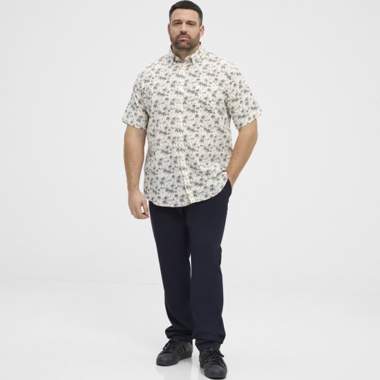 North Latitude Shirt Short Sleeve Off White - Skjorter - Store skjorter - 2XL-8XL