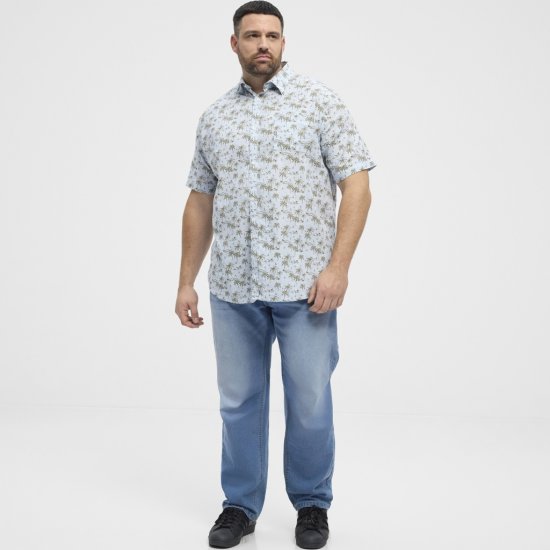 North Latitude Shirt Short Sleeve Light Blue - Skjorter - Store skjorter - 2XL-8XL