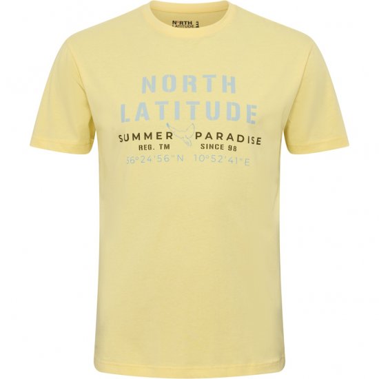 North Latitude T-Shirt Printed Short Sleeve Yellow - T-skjorter - Store T-skjorter - 2XL-14XL