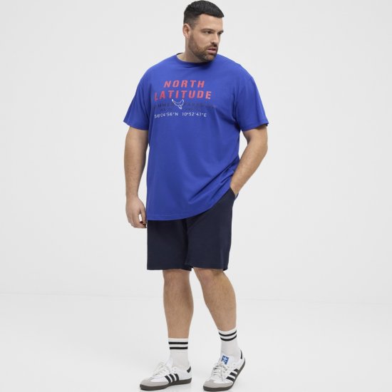 North Latitude T-shirt Printed Short Sleeve Blue - T-skjorter - Store T-skjorter - 2XL-14XL