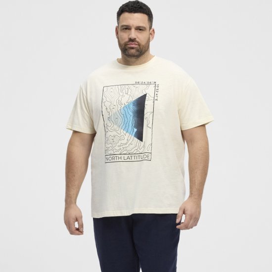 North Latitude T-shirt Printed Short Sleeve Off-White - T-skjorter - Store T-skjorter - 2XL-14XL