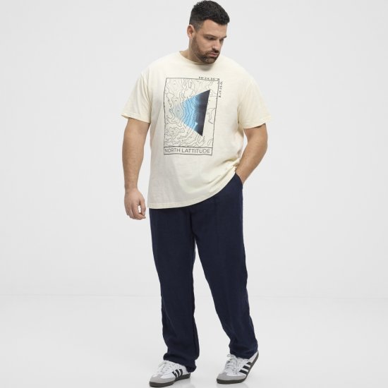 North Latitude T-shirt Printed Short Sleeve Off-White - T-skjorter - Store T-skjorter - 2XL-14XL
