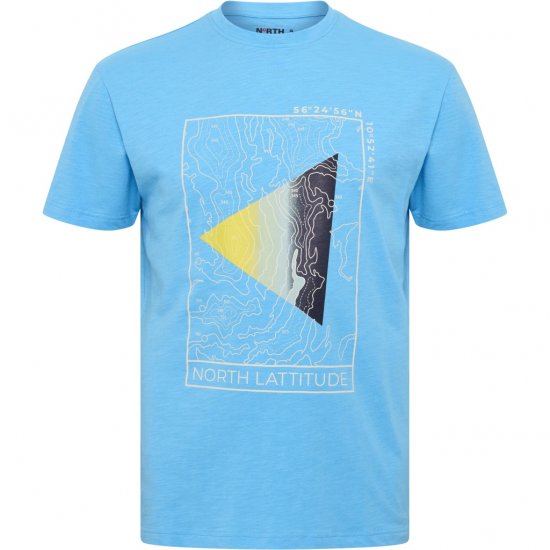 North Latitude T-Shirt Printed Turquoise - T-skjorter - Store T-skjorter - 2XL-14XL