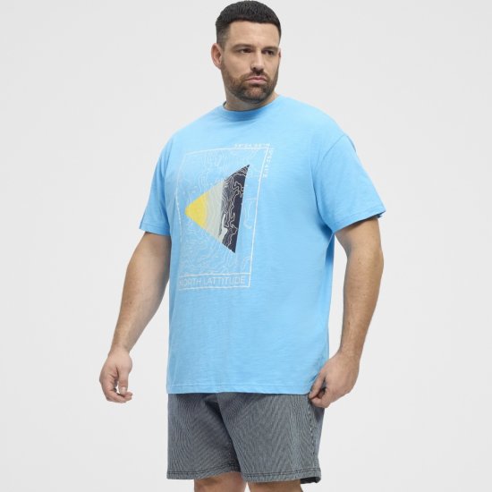 North Latitude T-Shirt Printed Turquoise - T-skjorter - Store T-skjorter - 2XL-14XL
