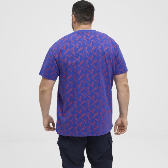 North Latitude T-Shirt Printed Allover Blue - T-skjorter - Store T-skjorter - 2XL-14XL
