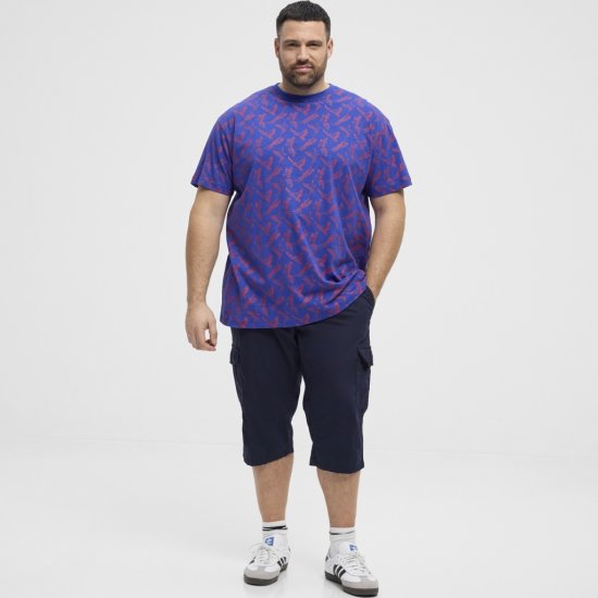 North Latitude T-Shirt Printed Allover Blue - T-skjorter - Store T-skjorter - 2XL-14XL