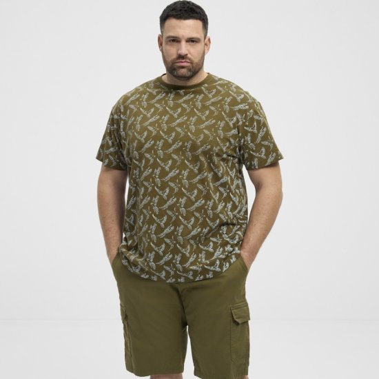 North Latitude T-shirt Allover Printed Green - T-skjorter - Store T-skjorter - 2XL-14XL