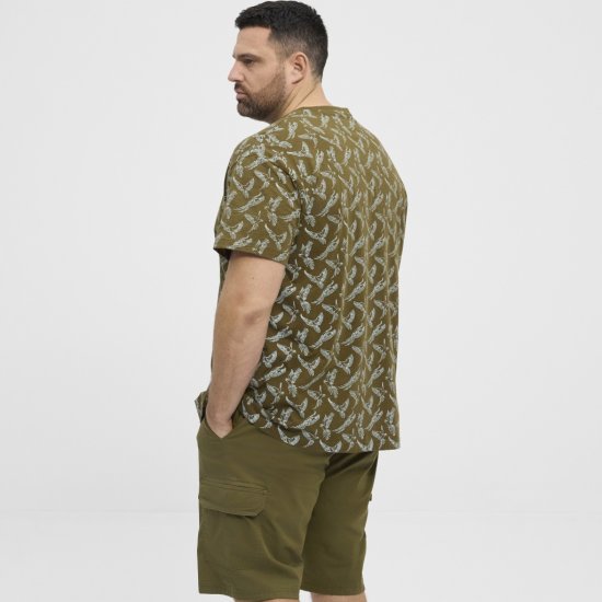 North Latitude T-shirt Allover Printed Green - T-skjorter - Store T-skjorter - 2XL-14XL