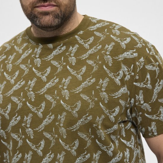 North Latitude T-shirt Allover Printed Green - T-skjorter - Store T-skjorter - 2XL-14XL