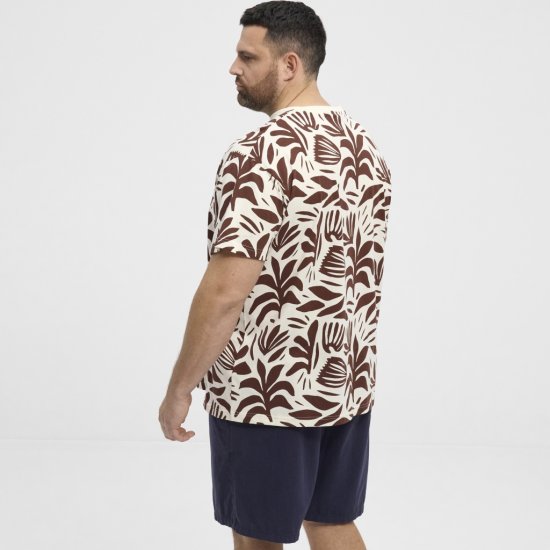 North Latitude T-Shirt Printed Allover Bordeaux - T-skjorter - Store T-skjorter - 2XL-14XL