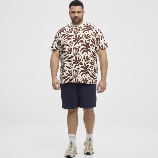 North Latitude T-Shirt Printed Allover Bordeaux - T-skjorter - Store T-skjorter - 2XL-14XL