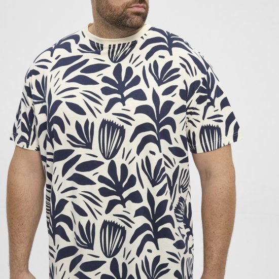 North Latitude T-shirt Allover Printed Navy - T-skjorter - Store T-skjorter - 2XL-14XL