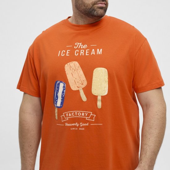 North Latitude T-Shirt Ice Cream Orange - T-skjorter - Store T-skjorter - 2XL-14XL
