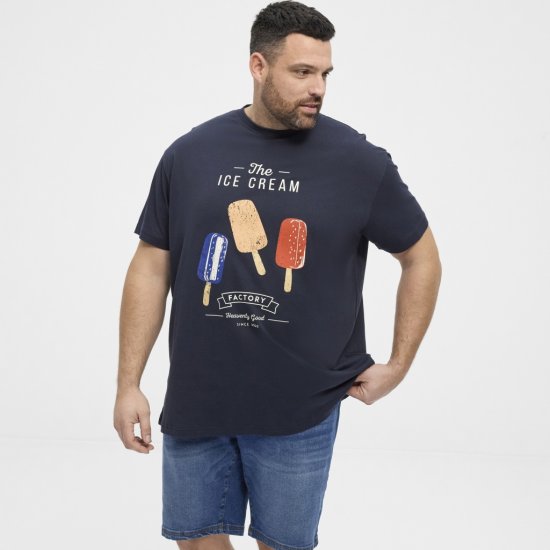 North Latitude T-Shirt Ice Cream Navy - T-skjorter - Store T-skjorter - 2XL-14XL