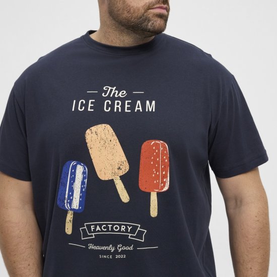 North Latitude T-Shirt Ice Cream Navy - T-skjorter - Store T-skjorter - 2XL-14XL