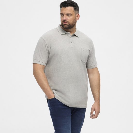 North Latitude Polo Short Sleeve Grey - Polo- & piqueskjorter - Poloskjorte i store størrelser - 2XL-8XL