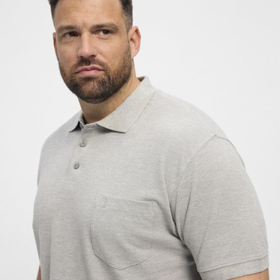 North Latitude Polo Short Sleeve Grey - Polo- & piqueskjorter - Poloskjorte i store størrelser - 2XL-8XL