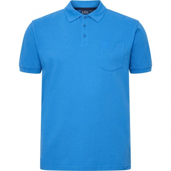 North Latitude Polo Short Sleeve Blue - Polo- & Piqueskjorter - Poloskjorte i store størrelser - 2XL-8XL