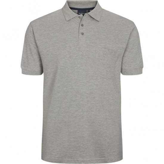 North Latitude Polo Short Sleeve Grey TALL - TALL-størrelser - Klær for høye menn