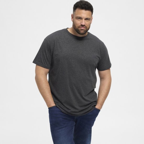 North Latitude T-Shirt 2-Pack Dark Grey Melange - T-skjorter - Store T-skjorter - 2XL-14XL