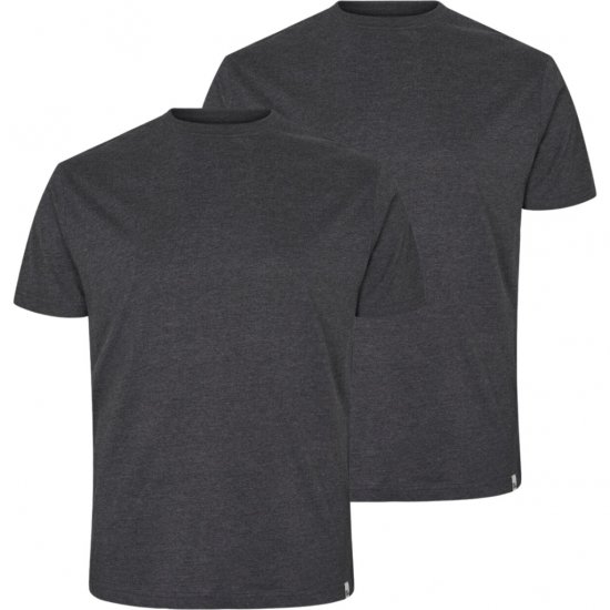 North Latitude T-Shirt 2-Pack Dark Grey Melange - T-skjorter - Store T-skjorter - 2XL-14XL