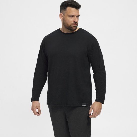 North Latitude T-Shirt Long Sleeve Black - T-skjorter - Store T-skjorter - 2XL-14XL