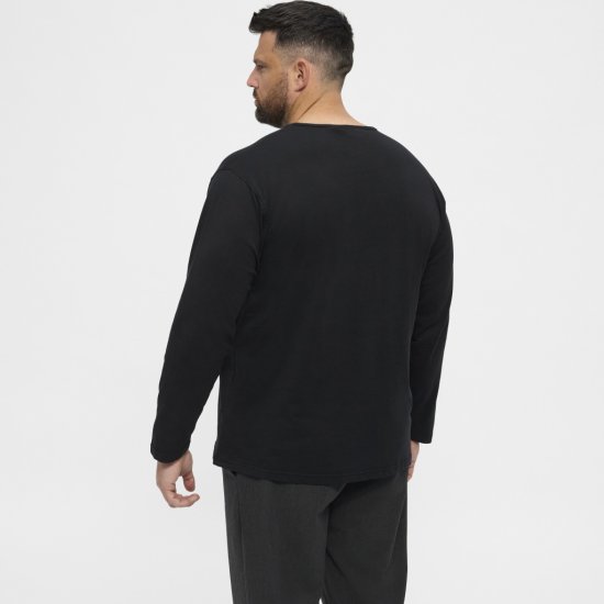 North Latitude T-Shirt Long Sleeve Black - T-skjorter - Store T-skjorter - 2XL-14XL