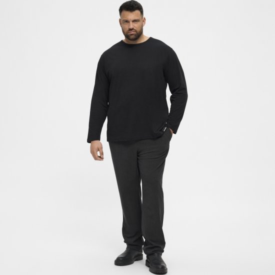 North Latitude T-Shirt Long Sleeve Black - T-skjorter - Store T-skjorter - 2XL-14XL