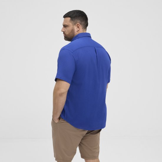 North Latitude Shirt Short Sleeve TALL Blue - HERREKLÆR MT-6XLT - Klær for høye menn