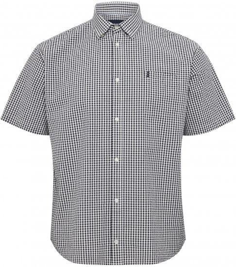 North Latitude Shirt Short Sleeve Checked Grey - Skjorter - Store skjorter - 2XL-8XL