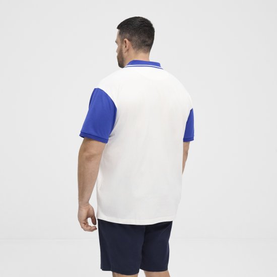 North Latitude Polo Short Sleeve Blue And White - Polo- & piqueskjorter - Poloskjorte i store størrelser - 2XL-8XL