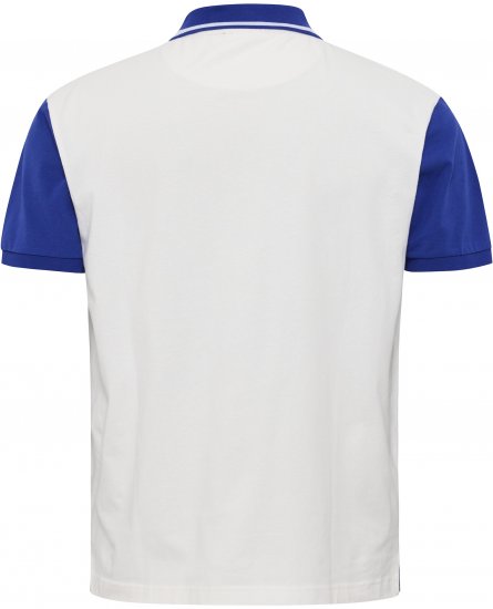 North Latitude Polo Short Sleeve Blue And White TALL - HERREKLÆR MT-6XLT - Klær for høye menn