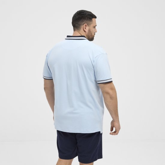 North Latitude Polo Pique Short Sleeve Light Blue - Polo- & piqueskjorter - Poloskjorte i store størrelser - 2XL-8XL