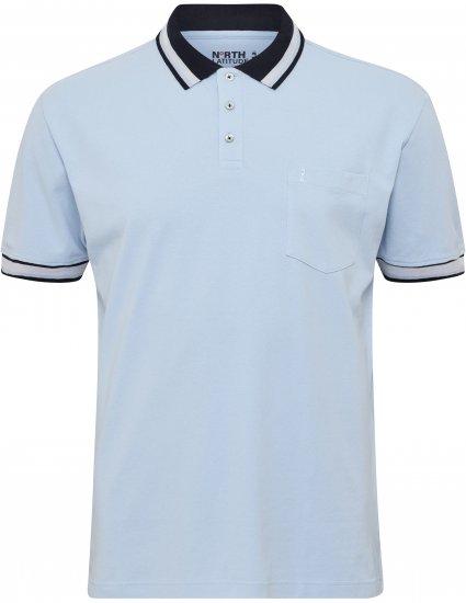 North Latitude Polo Pique Short Sleeve Light Blue - Polo- & piqueskjorter - Poloskjorte i store størrelser - 2XL-8XL