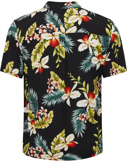 North Latitude Shirt Short Sleeve Printed Allover Black - Skjorter - Store skjorter - 2XL-8XL