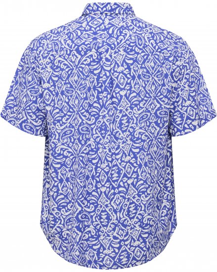 North Latitude Shirt Denim Printed Allover Blue - Skjorter - Store skjorter - 2XL-8XL