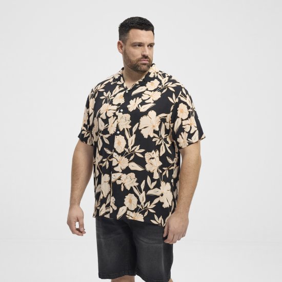North Latitude Shirt Cuba Short Sleeve Navy - Skjorter - Store skjorter - 2XL-8XL