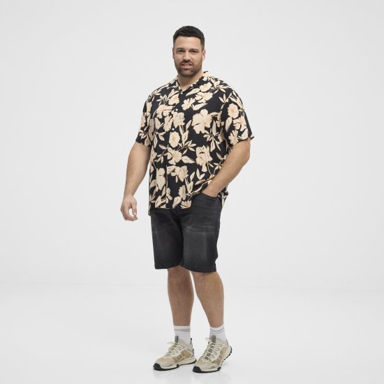 North Latitude Shirt Cuba Short Sleeve Navy - Skjorter - Store skjorter - 2XL-8XL