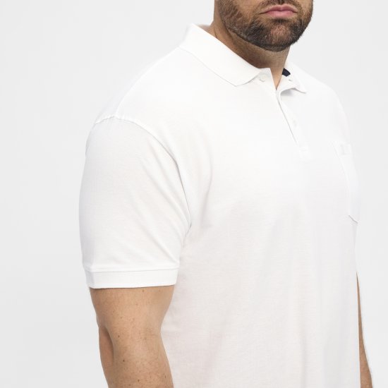 North Latitude Polo Short Sleeve White - Polo- & piqueskjorter - Poloskjorte i store størrelser - 2XL-8XL