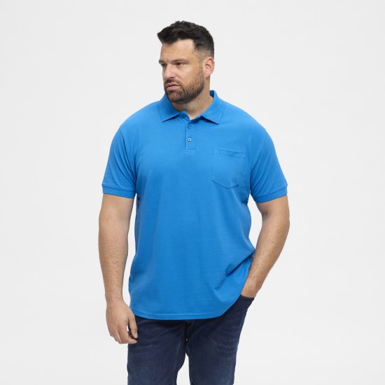 North Latitude Polo Short Sleeve Blue - Polo- & piqueskjorter - Poloskjorte i store størrelser - 2XL-8XL