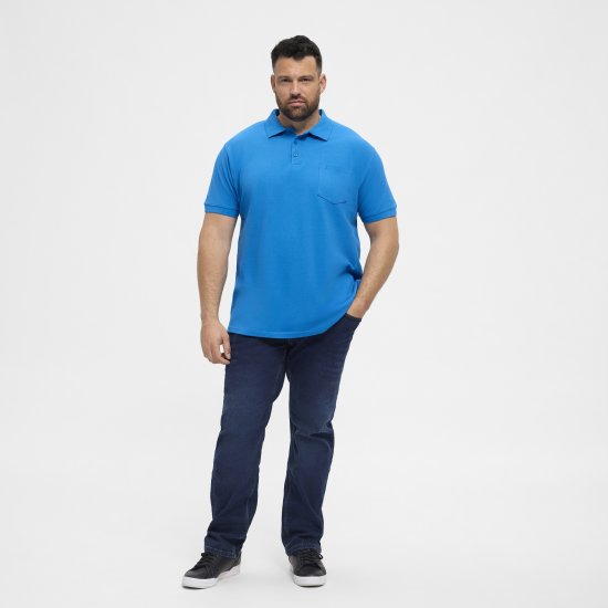 North Latitude Polo Short Sleeve Blue - Polo- & piqueskjorter - Poloskjorte i store størrelser - 2XL-8XL